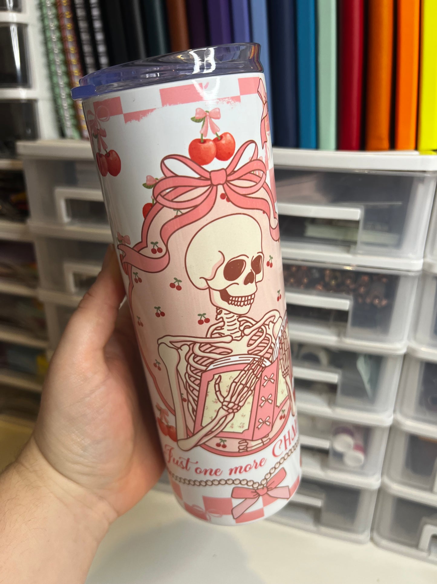 Skeleton 'One More Chapter' Tumbler