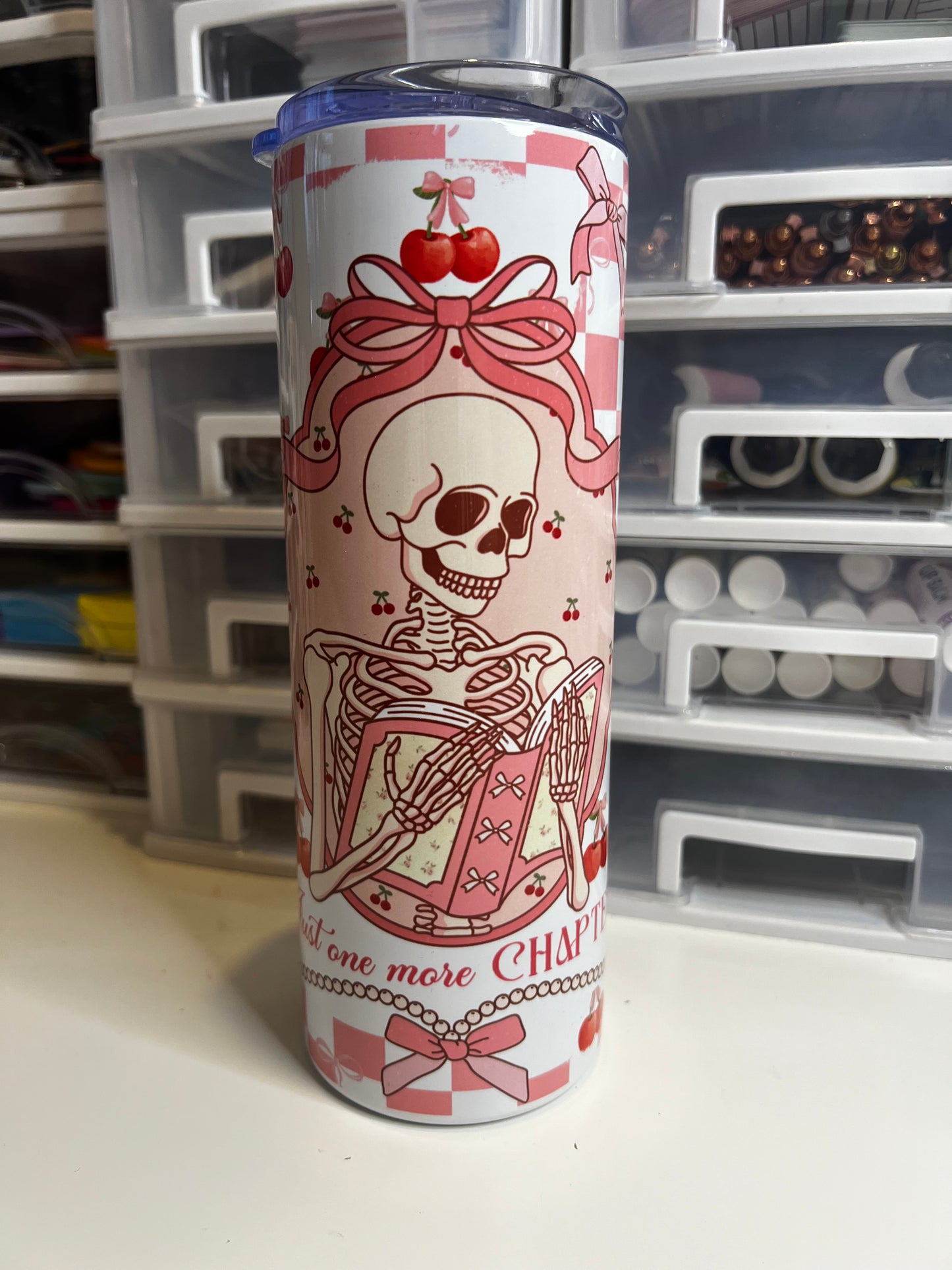 Skeleton 'One More Chapter' Tumbler