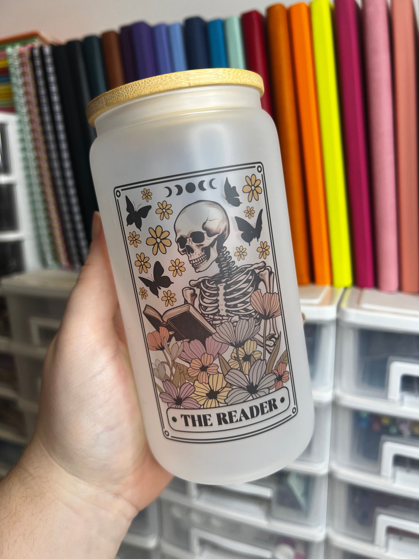 Tarot 'The Reader' Glass Can