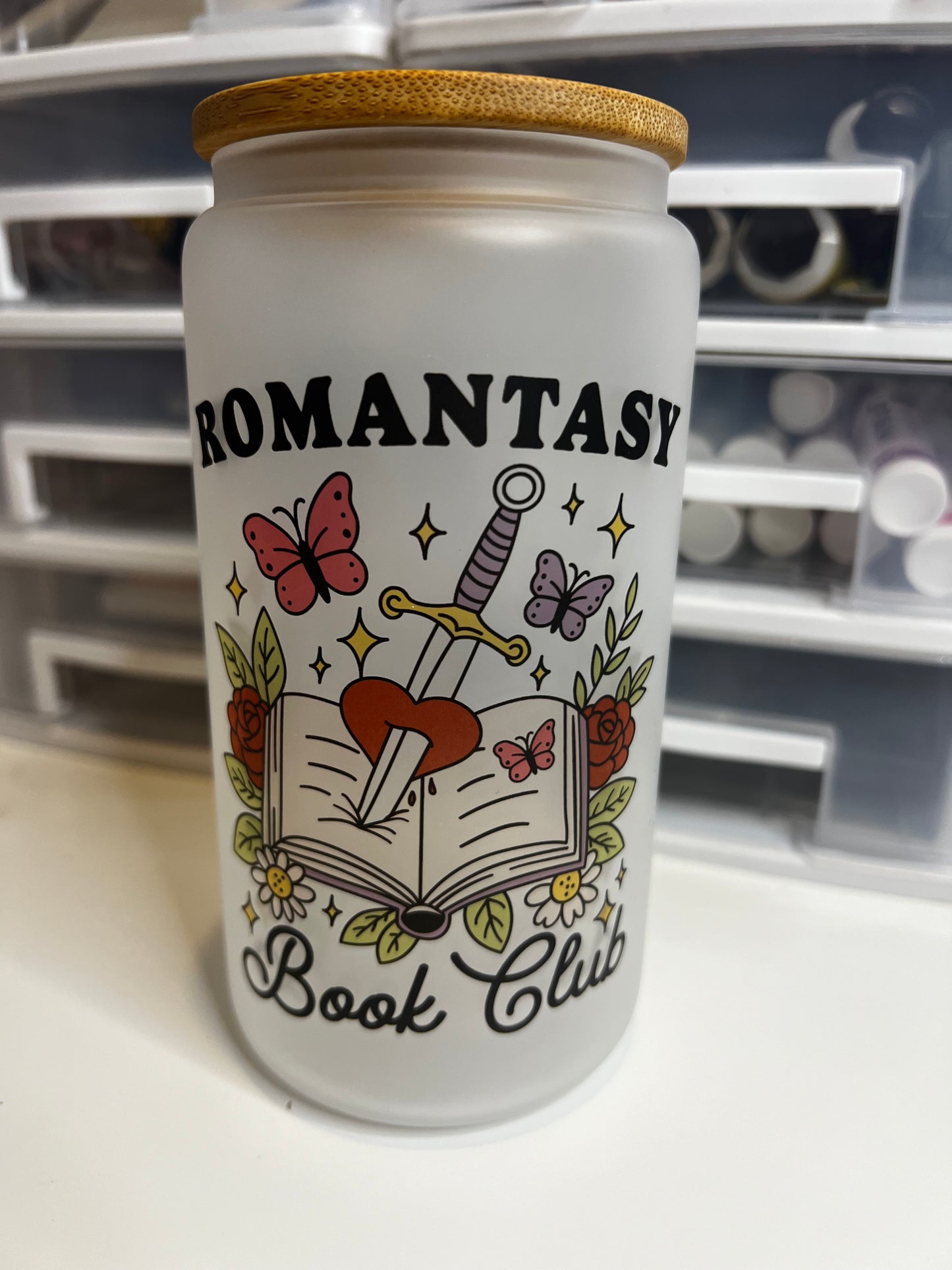 Romantasy Bookclub Glass Can