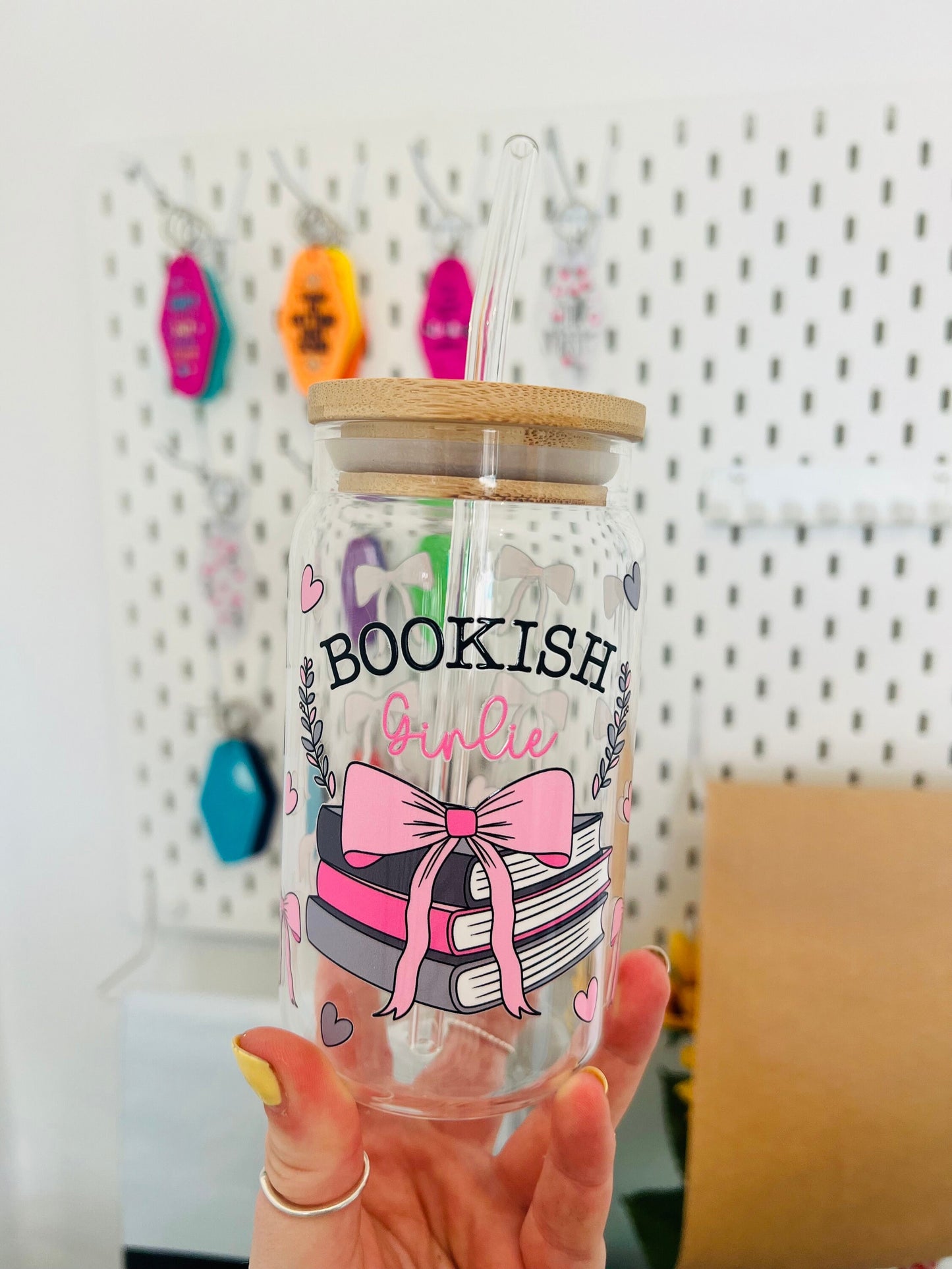 Bookish girly Glass can